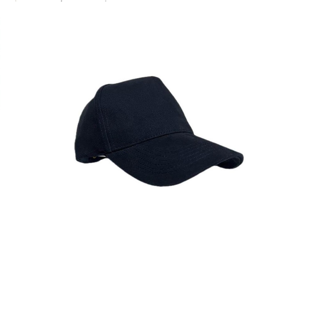 NARVA - 5 Panel Heavy Brushed Cotton Cap - Navy Blue