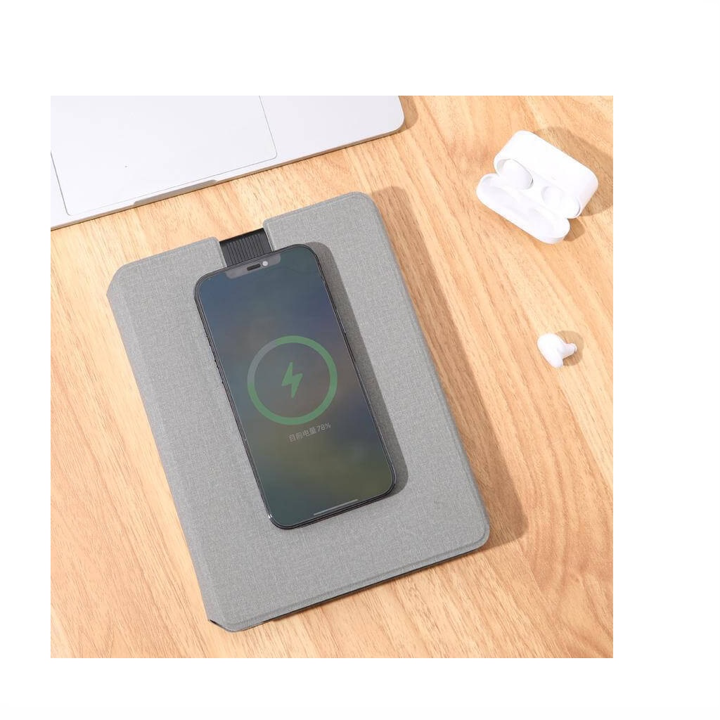 ONEX - CHANGE ZERO Recycled 10000mAh 15W MagSafe Wireless A5 Organizer 32GB - Grey - Image 4