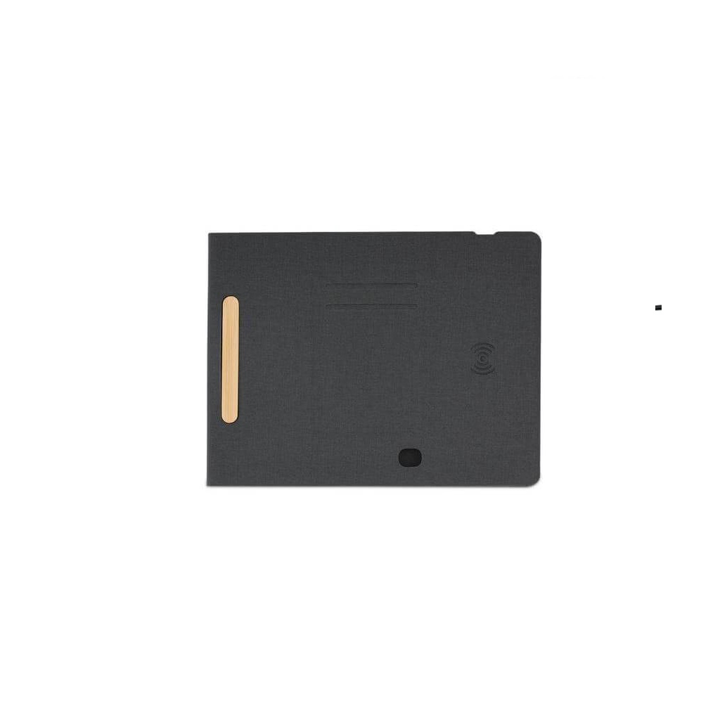BLACE - CHANGE ZERO Recycled PU 15W Wireless Mousepad & Desk Organizer - Black - Image 2
