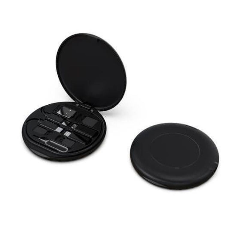 OSLO - @memorii Recycled 15W Wireless Charger Multi - Cable Set - Black - Image 2