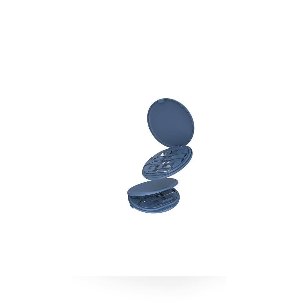 OSLO - @memorii Recycled 15W Wireless Charger Multi - Cable Set - Blue - Image 3
