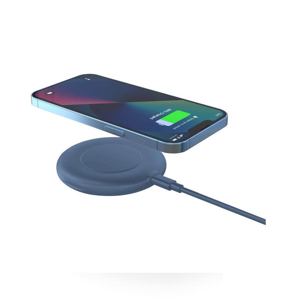 OSLO - @memorii Recycled 15W Wireless Charger Multi - Cable Set - Blue - Image 4