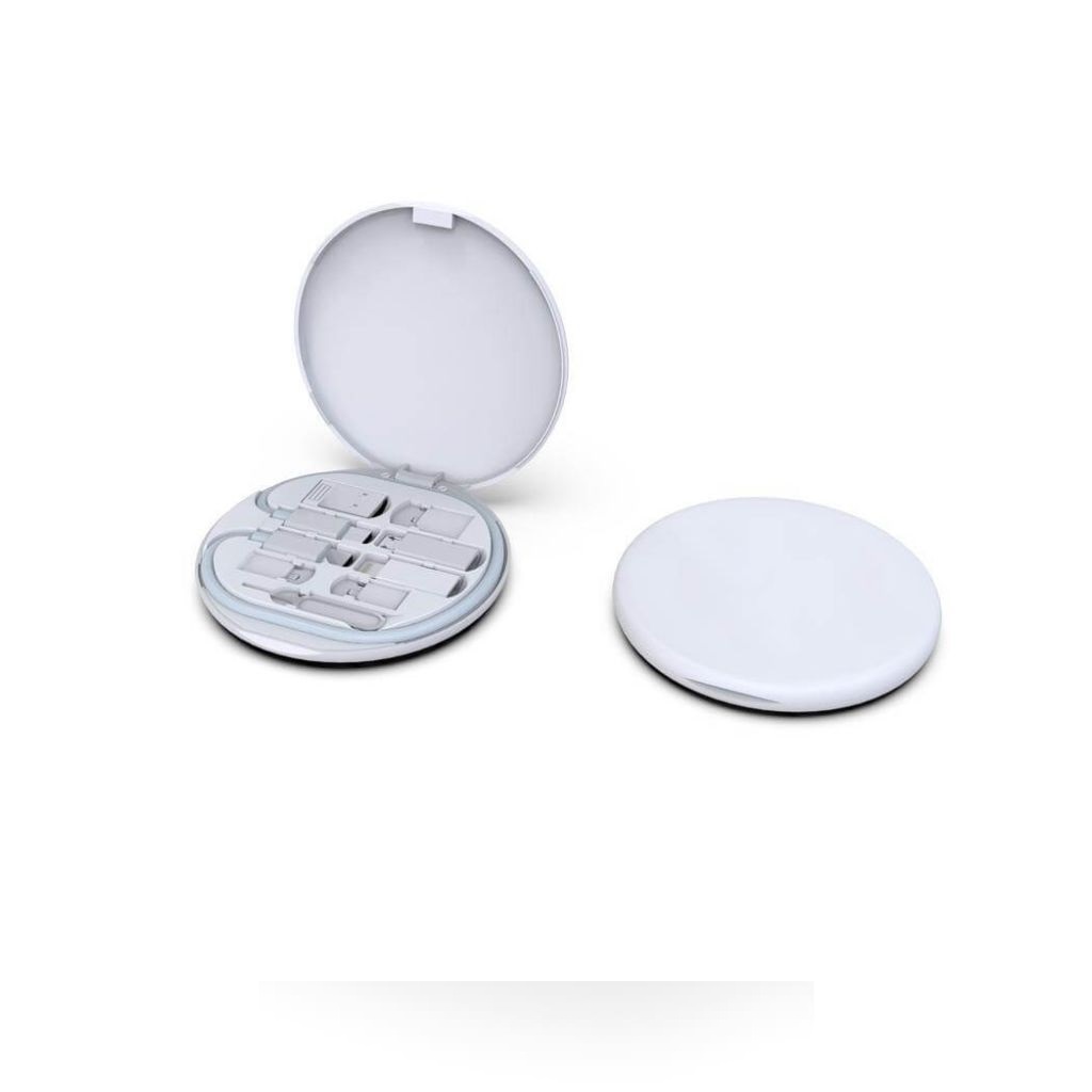 OSLO - @memorii Recycled 15W Wireless Charger Multi - Cable Set - White - Image 2