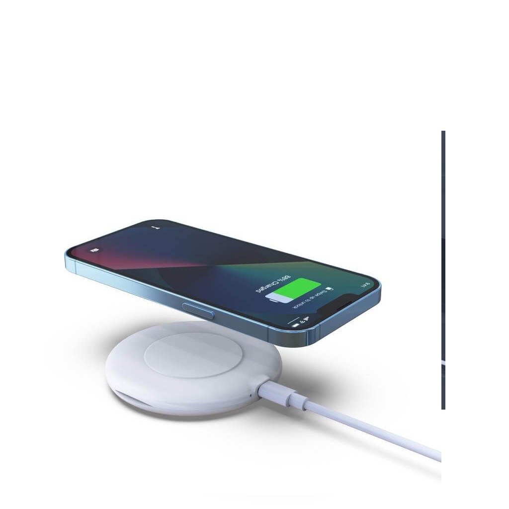 OSLO - @memorii Recycled 15W Wireless Charger Multi - Cable Set - White - Image 4