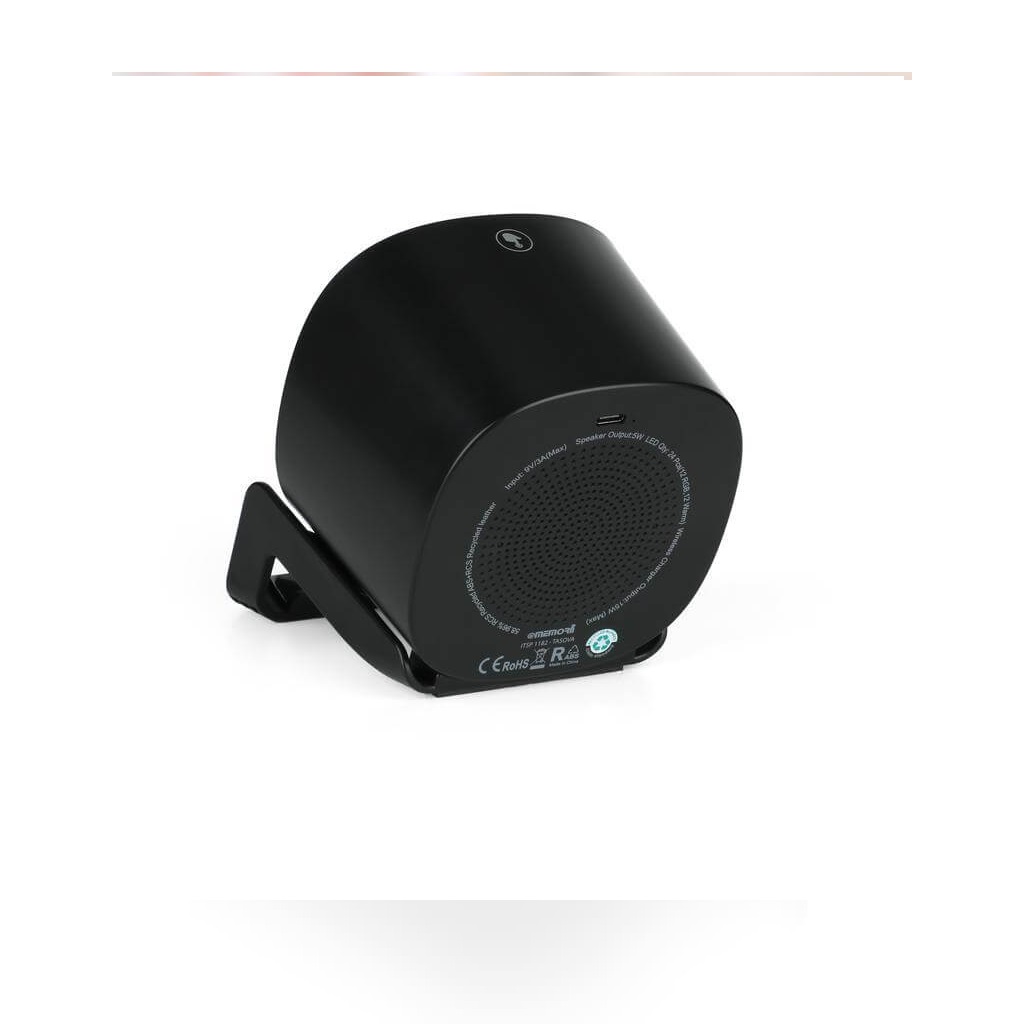 TASOVA - @memorii Recycled 15W Wireless Charger Bluetooth Speaker - Black - Image 3