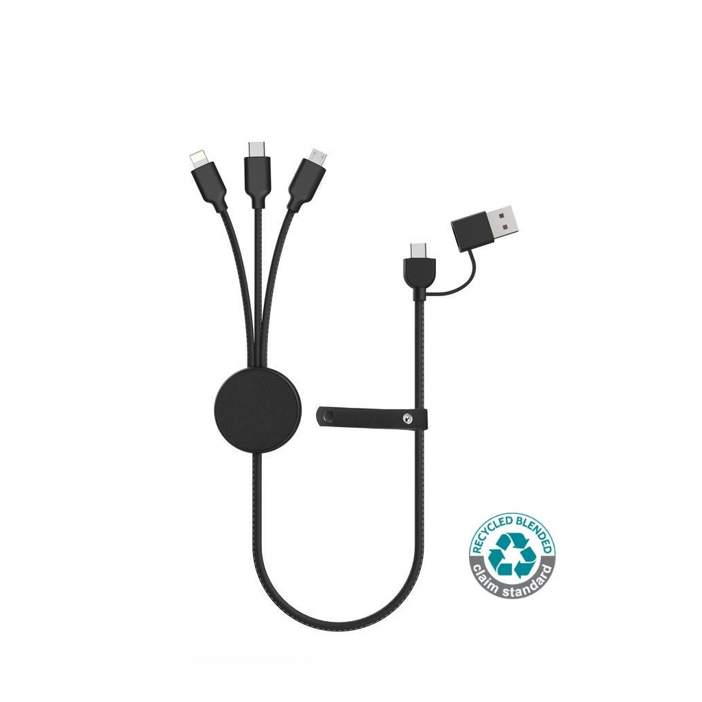 KOPER - @memorii Recycled 6-in-1 Charging Cable - Black