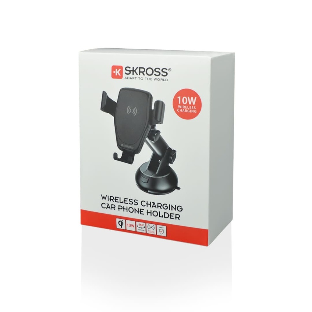 SKROSS Car Phone Holder & Wireless Charger - Black - Image 6