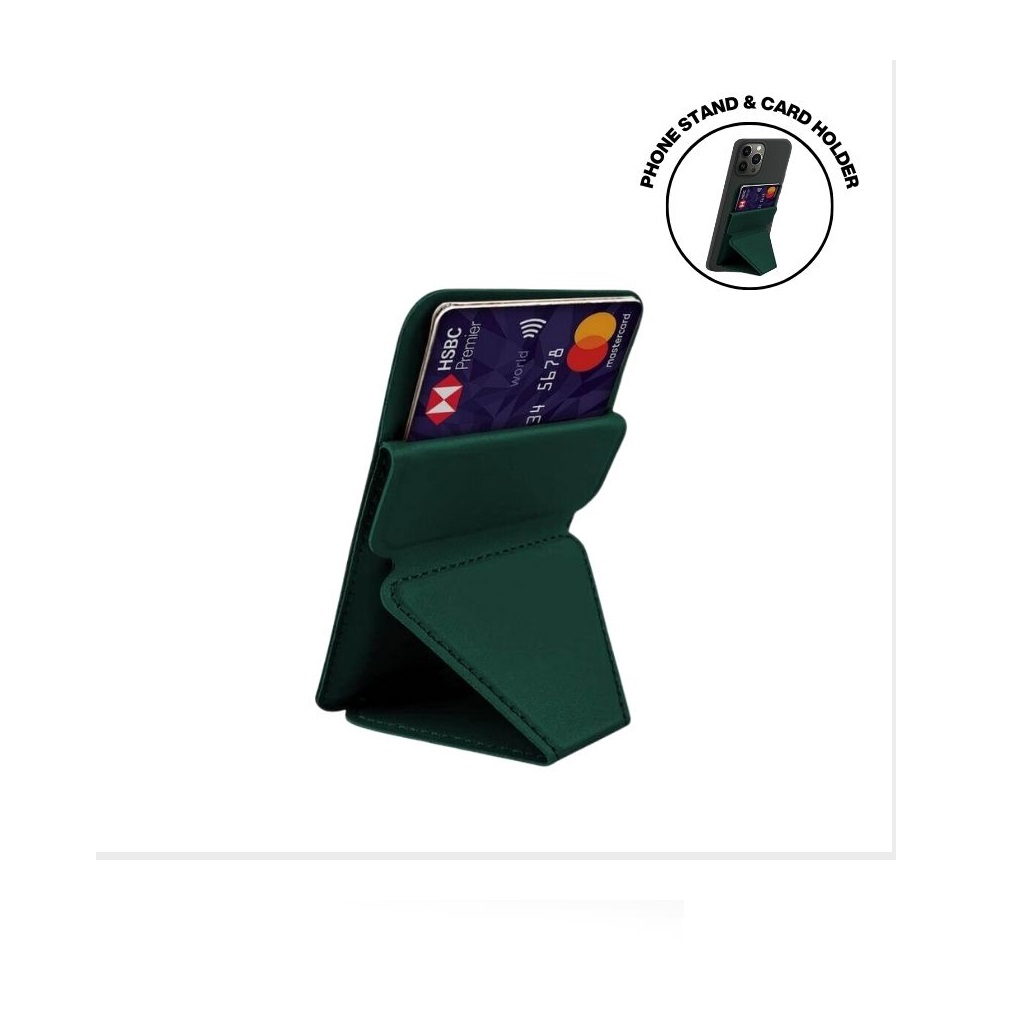 ODDA - Mag Card Holder with Phone Stand - Green