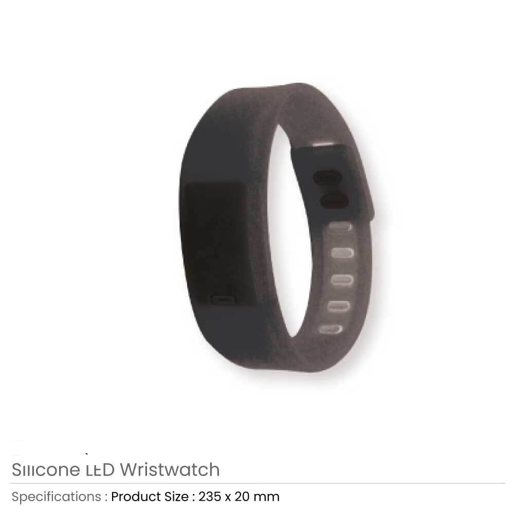 Silicone Wristbands with Digital Watch - Image 9
