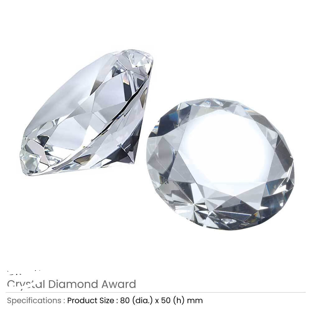 Crystal Diamond Awards Paperweight Style - Image 2