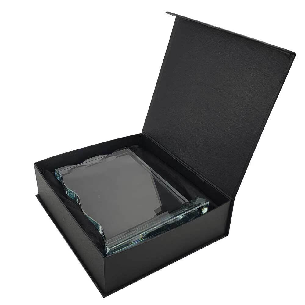 Rectangle Crystal Awards with Glass base & Box - Image 3