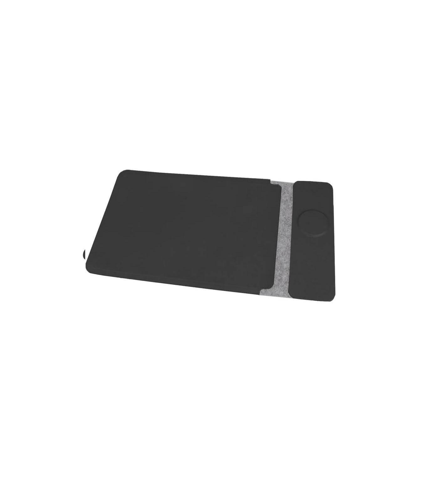 CAMDEN - Giftology 14" Felt Laptop Sleeve With 15W Magnetic Charger - Black - Image 3