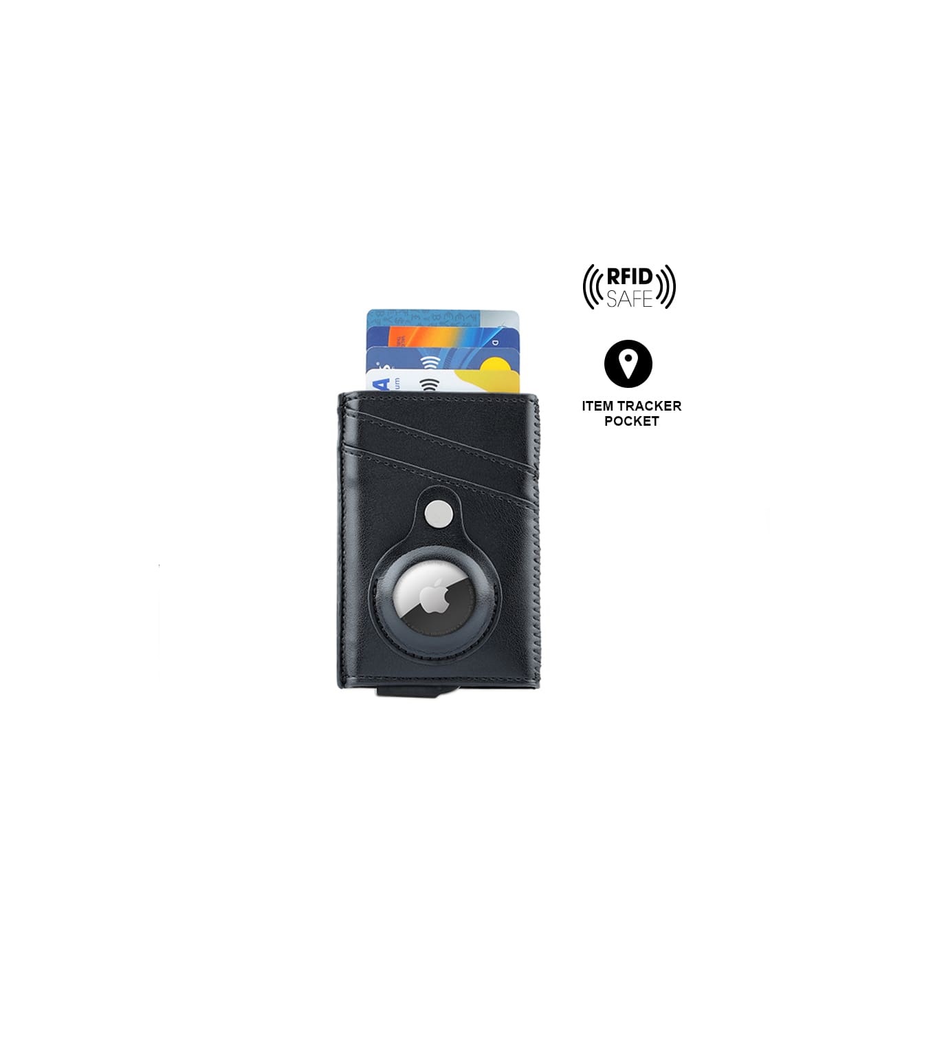 TROMSI - Santhome® PU Card Holder with Santhome Tag pocket - Black