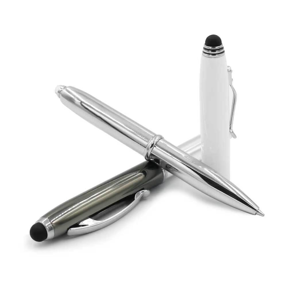 3 in 1 Metal Pens with Stylus and Light - Image 5