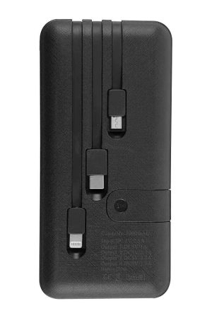 Powerbank with Inbuilt Cables in 8000 mAh