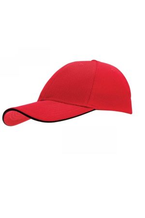 Santhome Nu-Fit Performance Stretch-Fitted Cap - Red / Black