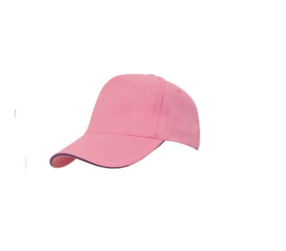 Hans Larsen Cotton Cap-Pink/Purple Sandwich