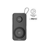 ROTTERDAM - @memorii 10,000mAh Universal Wireless Powerbank with inbuilt cables - Black
