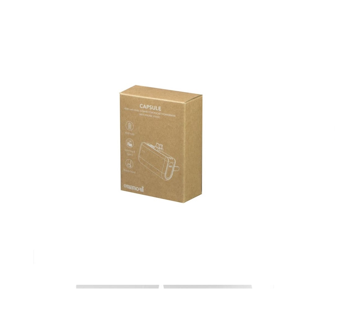 CAPSULE - @memorii® 4500mAh Mini Powerbank with Inbuilt Cable and Phone Stand - Image 5