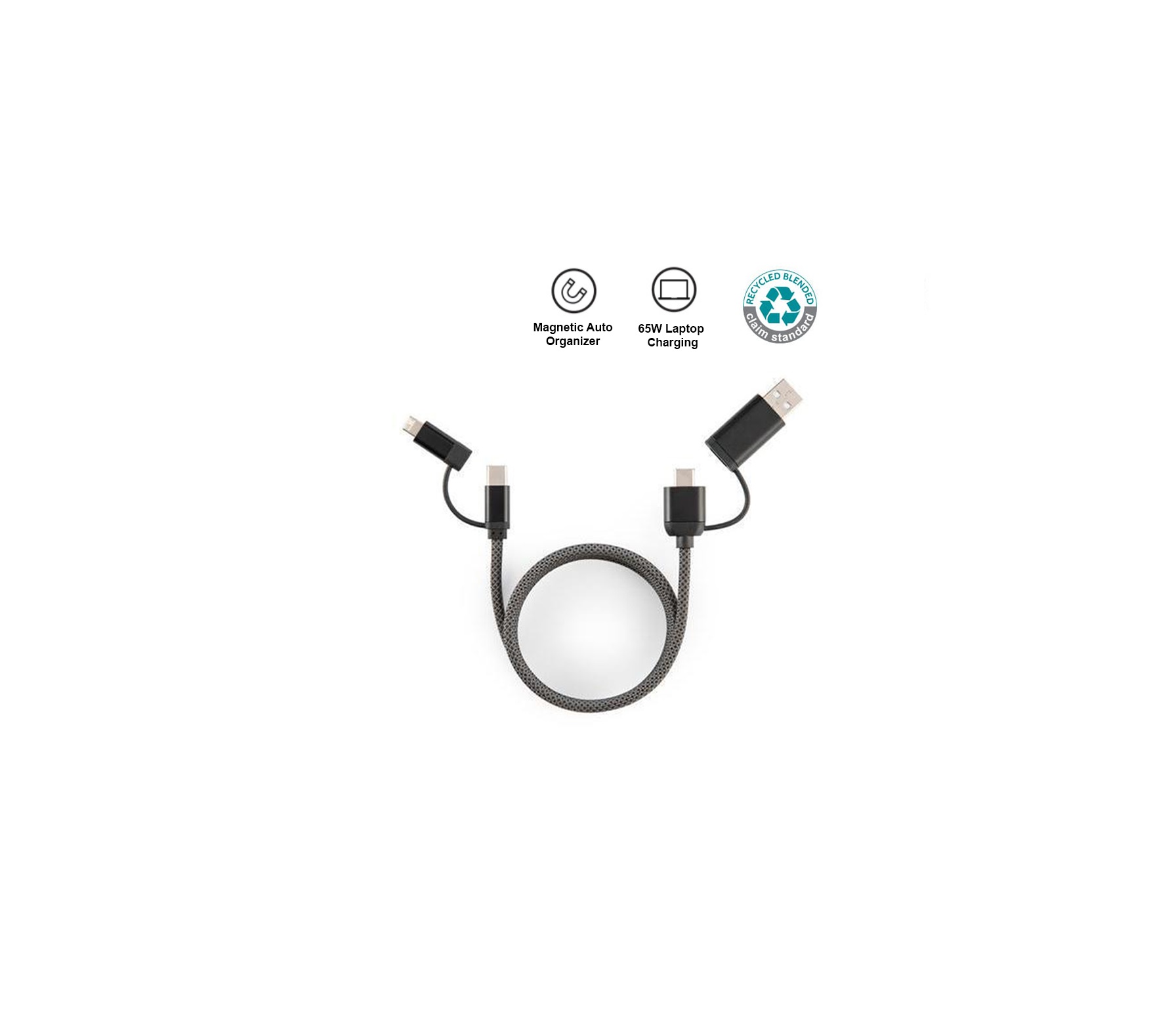 ORSTED - 65W Recycled Magnetic 4-in-1 Multi-Cable