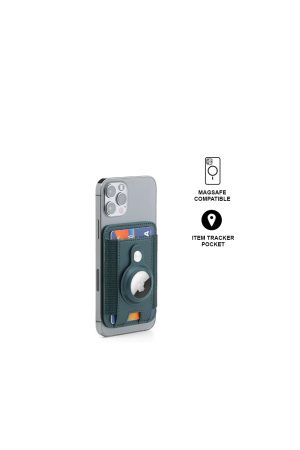 MARZ - Santhome® Magnetic Phone Cardholder with Santhome Tag Pocket - Dark Green