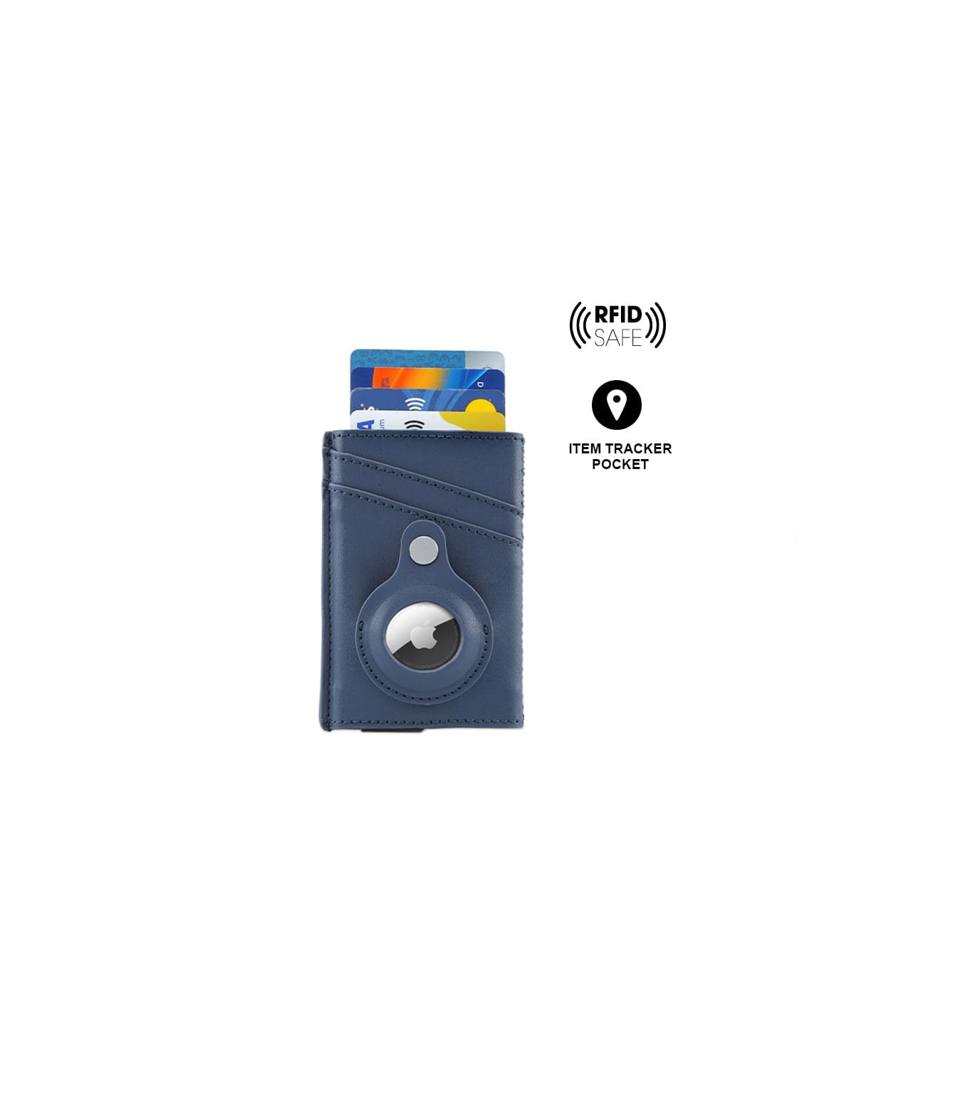 TROMSI - Santhome® PU Card Holder with Santhome Tag pocket - Navy Blue