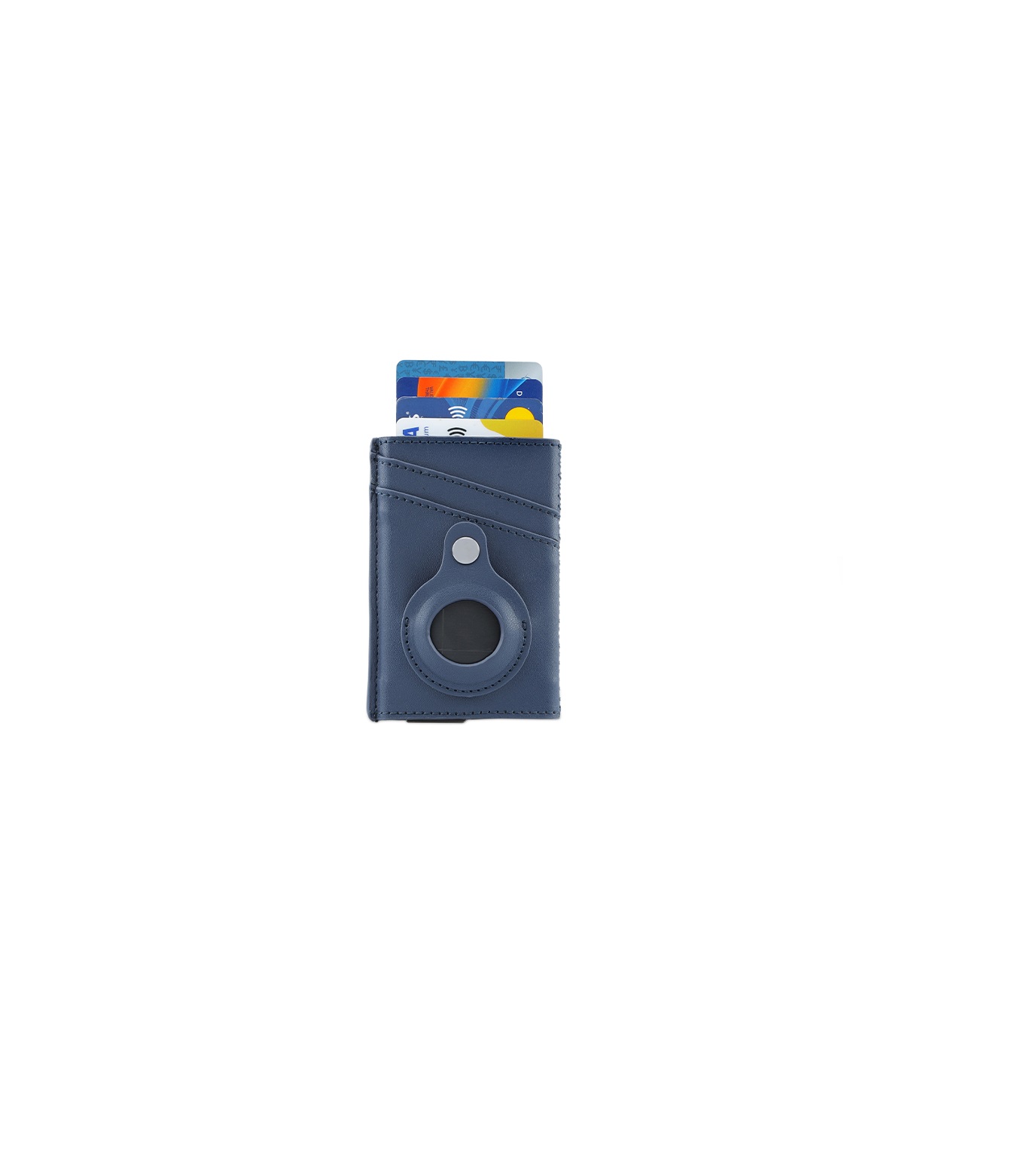 TROMSI - Santhome® PU Card Holder with Santhome Tag pocket - Navy Blue - Image 4