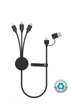 KOPER - @memorii Recycled 6-in-1 Charging Cable - Black