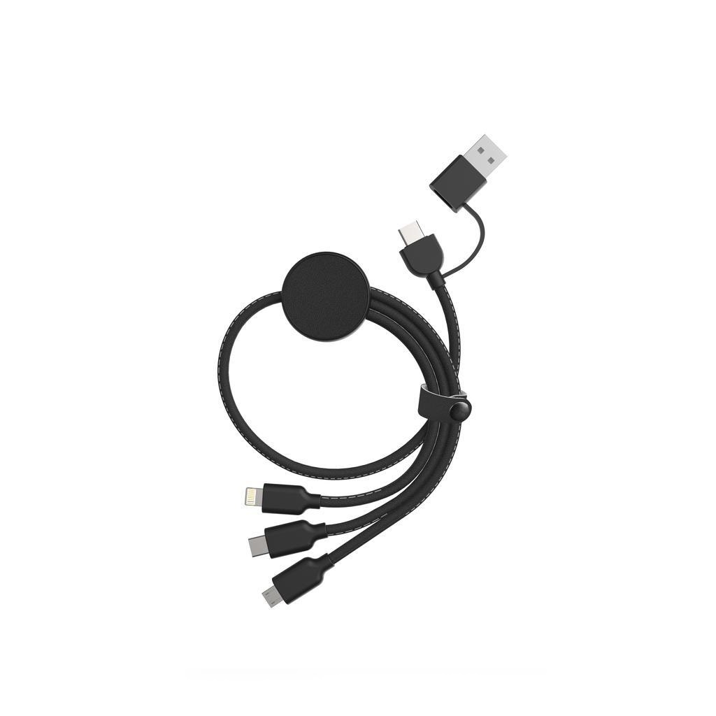 KOPER - @memorii Recycled 6-in-1 Charging Cable - Black - Image 3