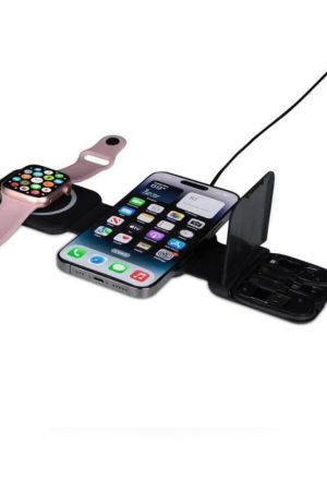 BOLERO - @memorii 2 in 1 Wireless Charger with Multi Cable Set - Black