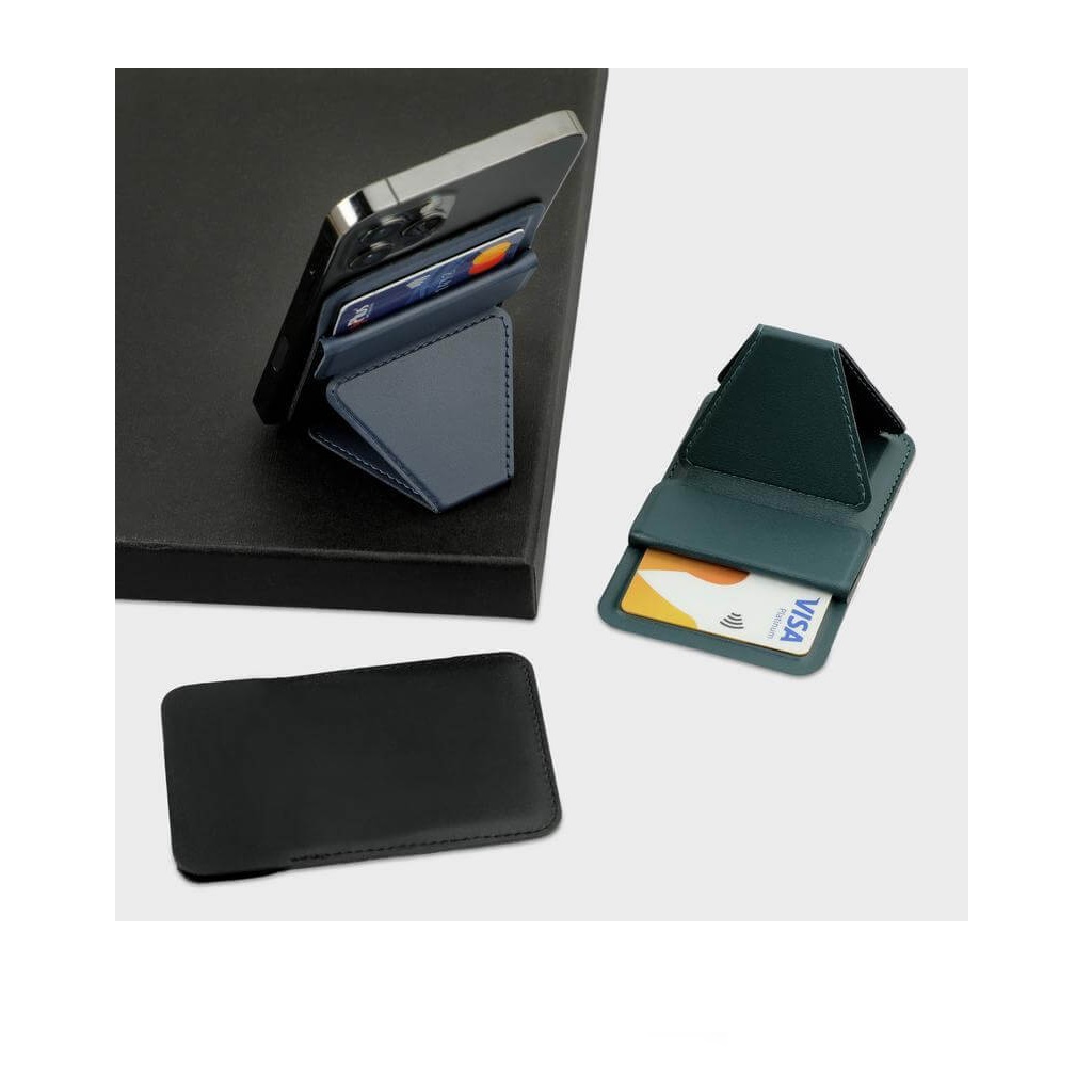 ODDA - Mag Card Holder with Phone Stand - Black - Image 2