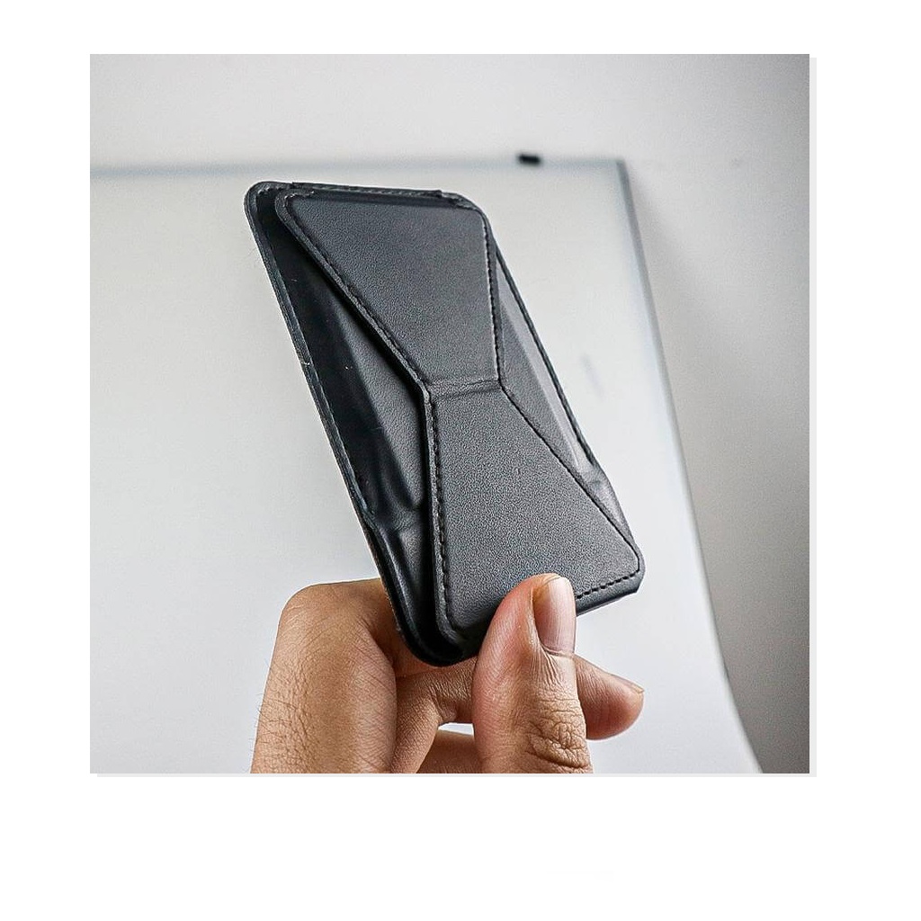 ODDA - Mag Card Holder with Phone Stand - Black - Image 3