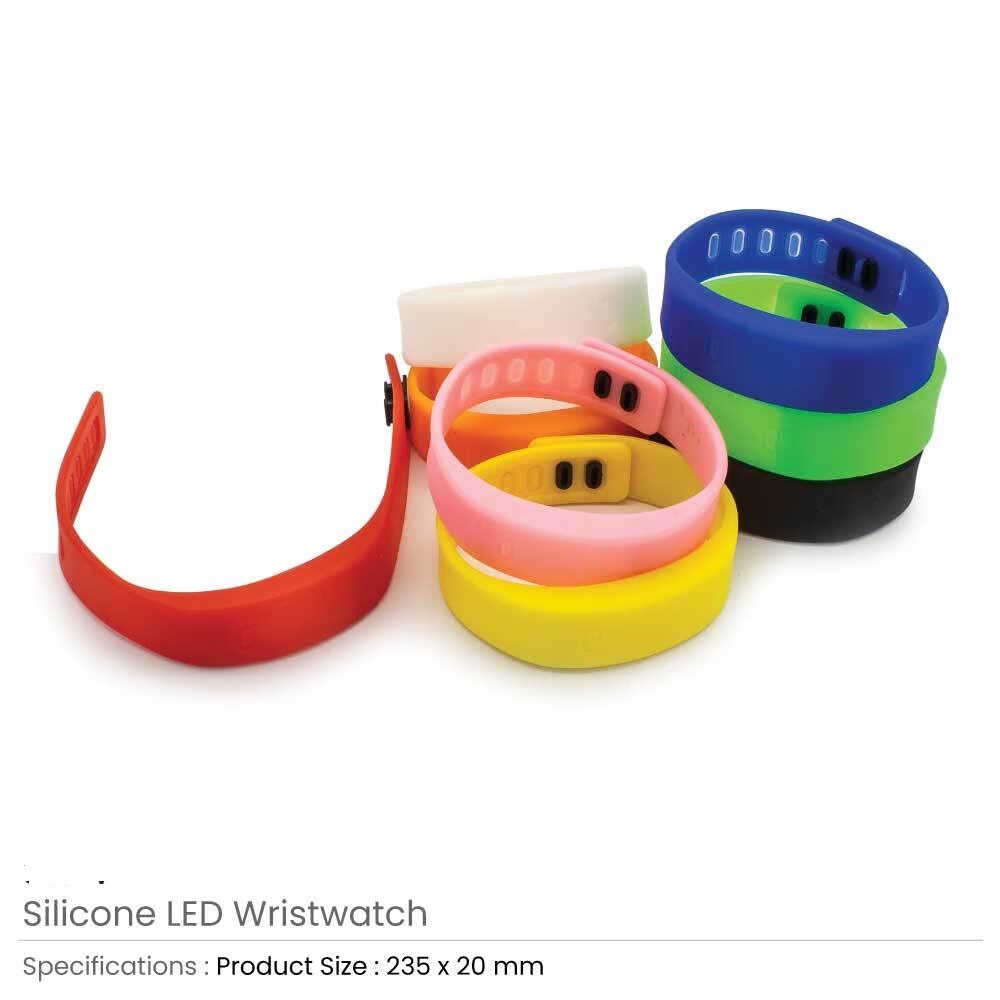 Silicone Wristbands with Digital Watch
