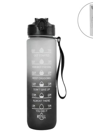 New Motivational Time Marked Water Bottles 1000ml