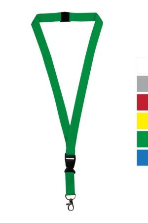 Lanyards with Hook, Safety Lock, and Buckle, 20 mm