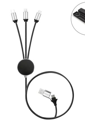 3-in-1 Multi Charging long cable 105cm with Light Up logo design