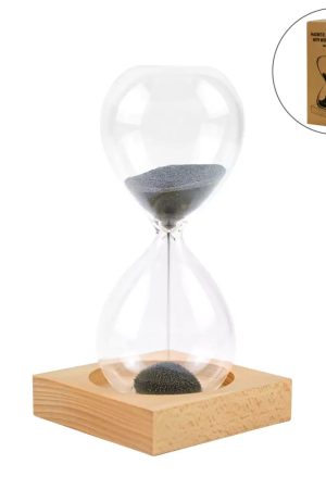 Magnetic Sand Timer with Wooden Base – 2 Minutes