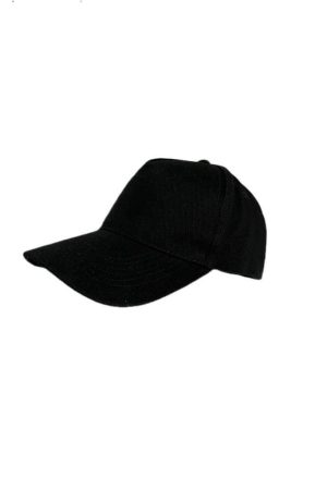 NARVA - 5 Panel Heavy Brushed Cotton Cap - Black