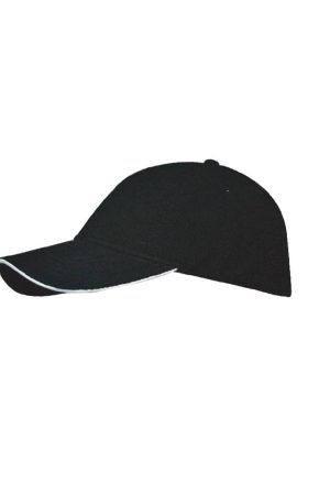 Santhome Nu-Fit Performance Stretch-Fitted Cap - Black / White