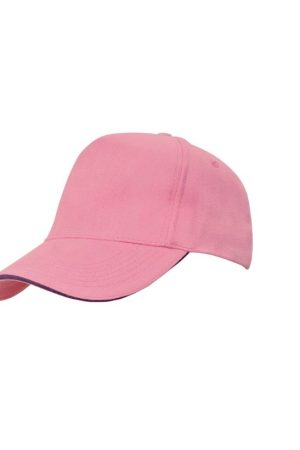Hans Larsen Cotton Cap-Pink/Purple Sandwich