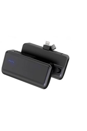 CAPSULE - @memorii® 4500mAh Mini Powerbank with Inbuilt Cable and Phone Stand
