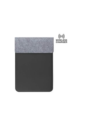 CAMDEN - Giftology 14" Felt Laptop Sleeve With 15W Magnetic Charger - Black