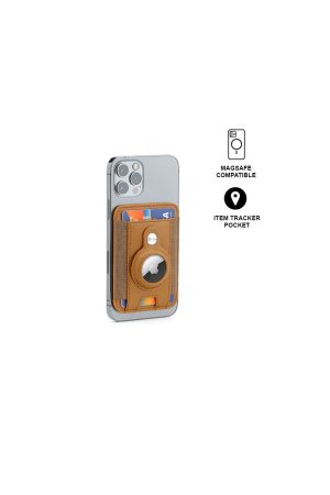 MARZ - Santhome® Magnetic Phone Cardholder with Santhome Tag Pocket - Tan