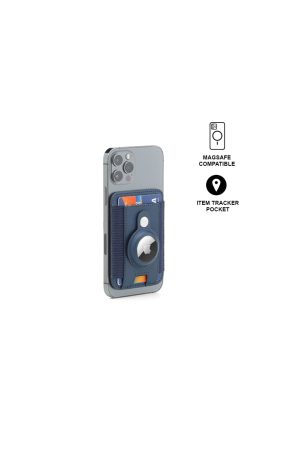MARZ - Santhome® Magnetic Phone Cardholder with Santhome Tag Pocket - Navy Blue