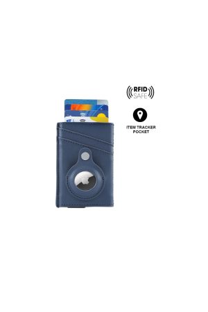 TROMSI - Santhome® PU Card Holder with Santhome Tag pocket - Navy Blue
