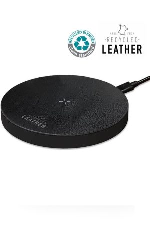 ANZIO - Recycled Leather 15W Wireless Charger - Black