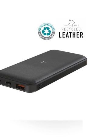 ALBECK - Recycled Leather 10000mAh PD Powerbank - Black