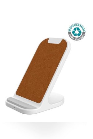 BASEL - @memorii Recycled 10W Wireless Charger Phone Stand - White