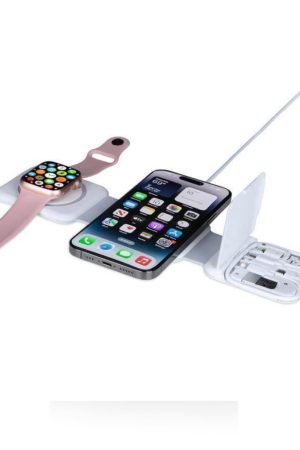 BOLERO - @memorii 2 in 1 Wireless Charger with Multi Cable Set - White