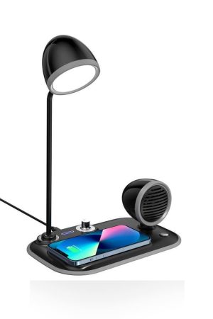 VEERE - @memorii 3 in 1 Wireless Charger Lamp with Speaker - Black